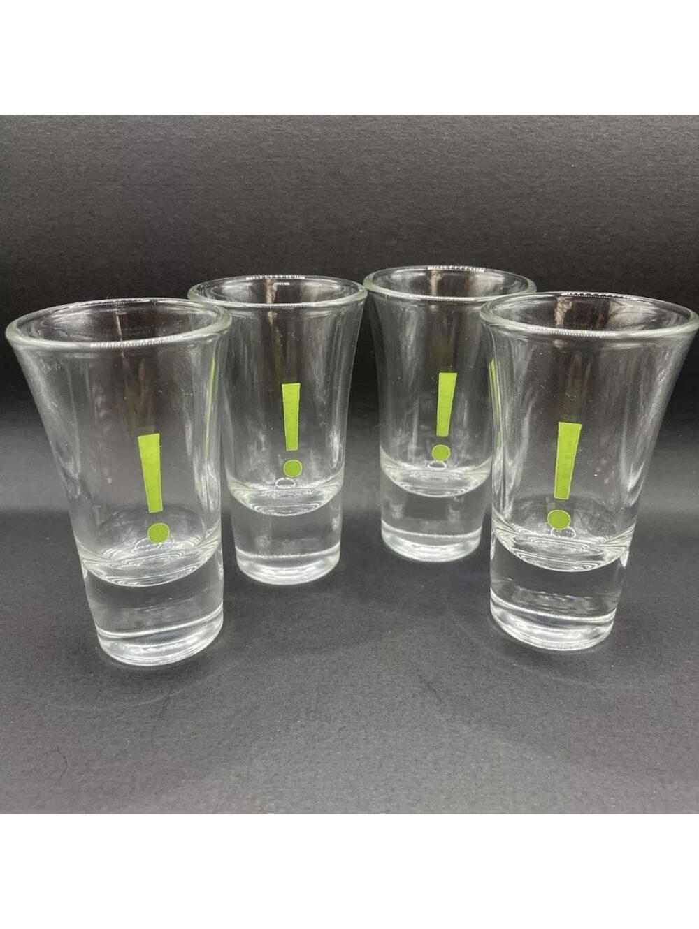 Vintage Exclamation Point Shot Glasses - Set of Four
